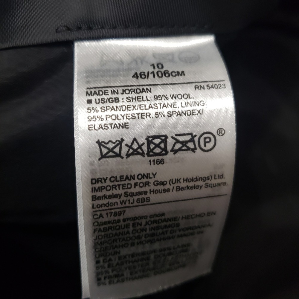 Banana Republic Avery Pants Womens 10 Black Wool Blend NWT - Picture 10 of 13